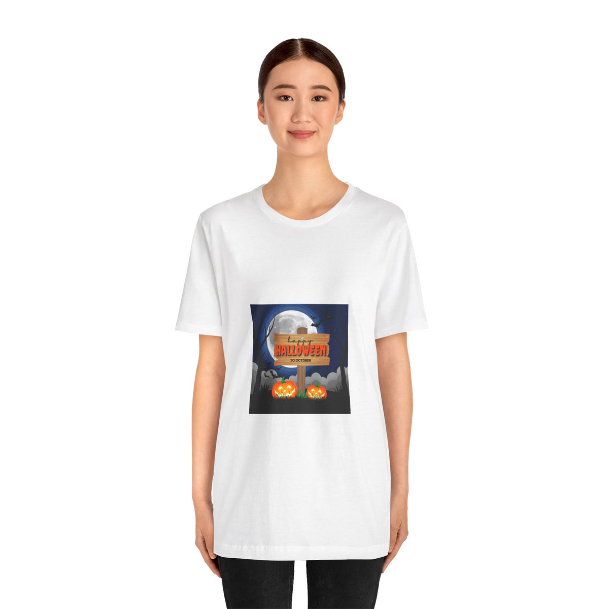 Halloween Pumpkin Sign T-Shirt — Happy Halloween Graphic Tee