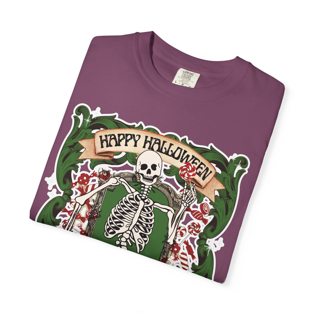 Happy Halloween Skeleton T-Shirt — Vintage Trick or Treat Graphic Tee