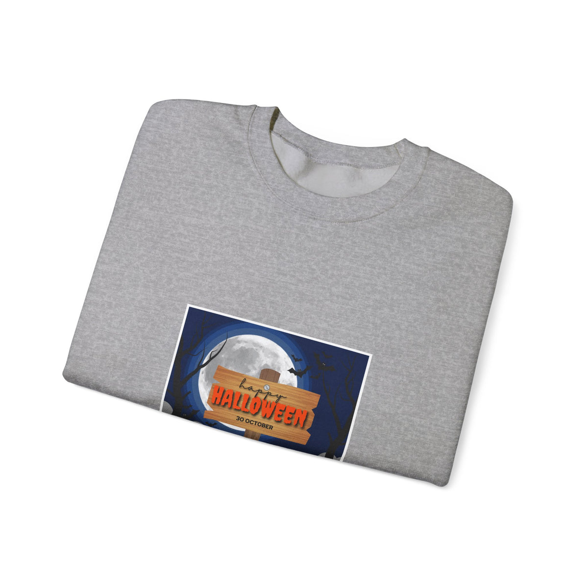 Halloween Crewneck Sweatshirt - Spooky Night Pumpkins Design