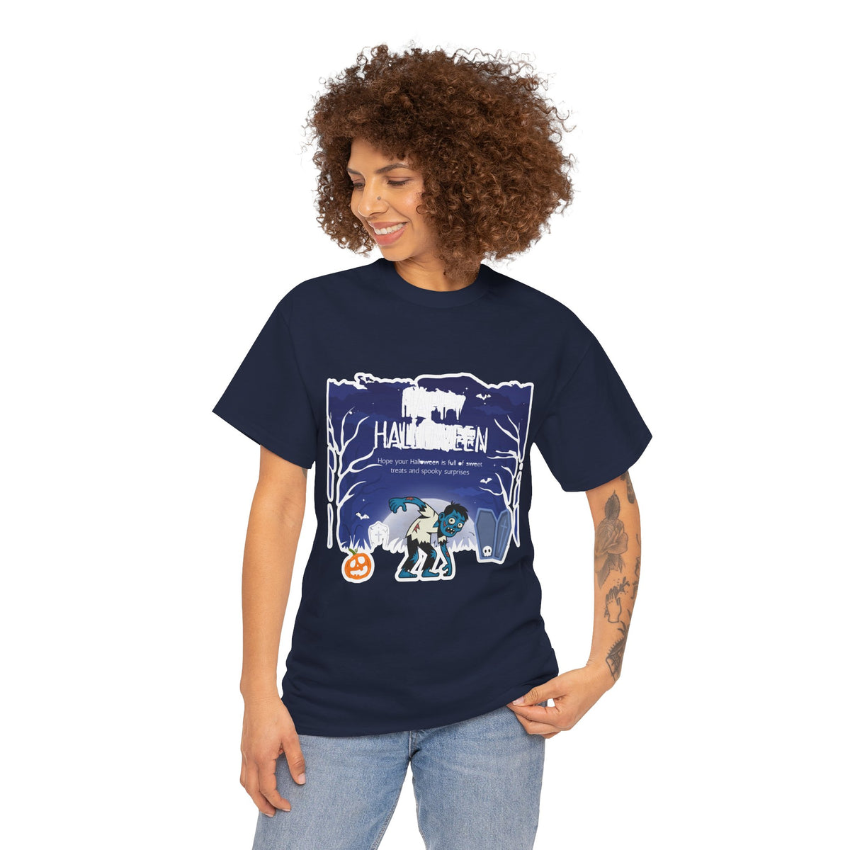 Happy Halloween Cute Witch T-Shirt — Halloween Graphic Tee for Kids & Adults