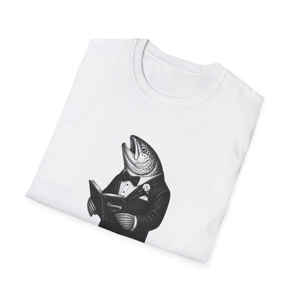 Salmon Gentleman T-Shirt — Dapper Fish Graphic Tee