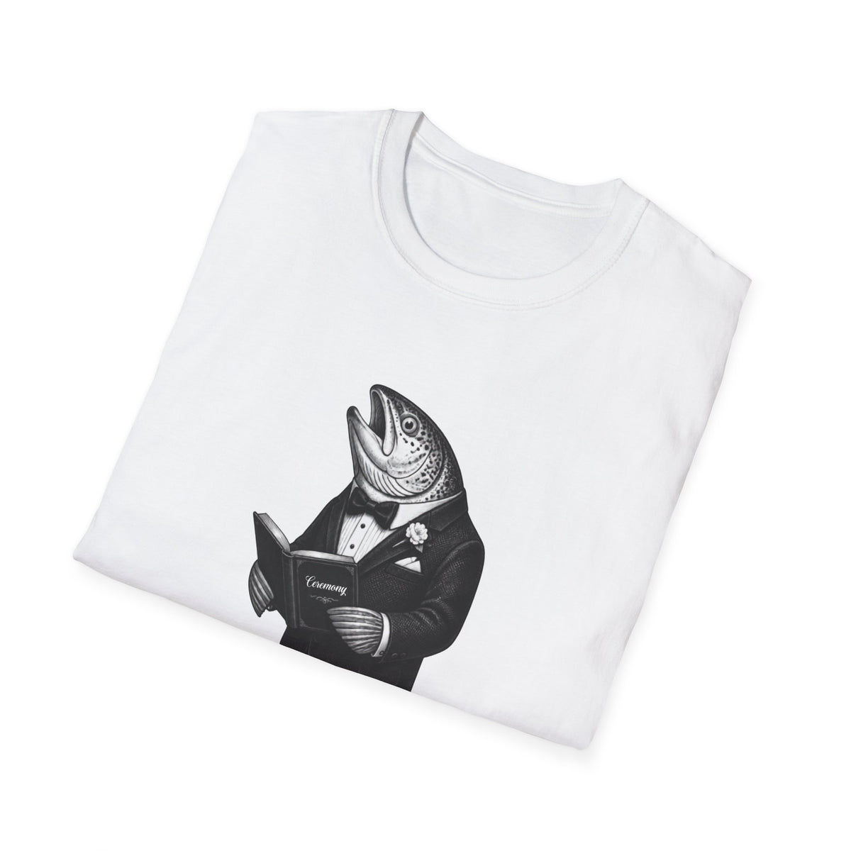 Salmon Gentleman T-Shirt — Dapper Fish Graphic Tee