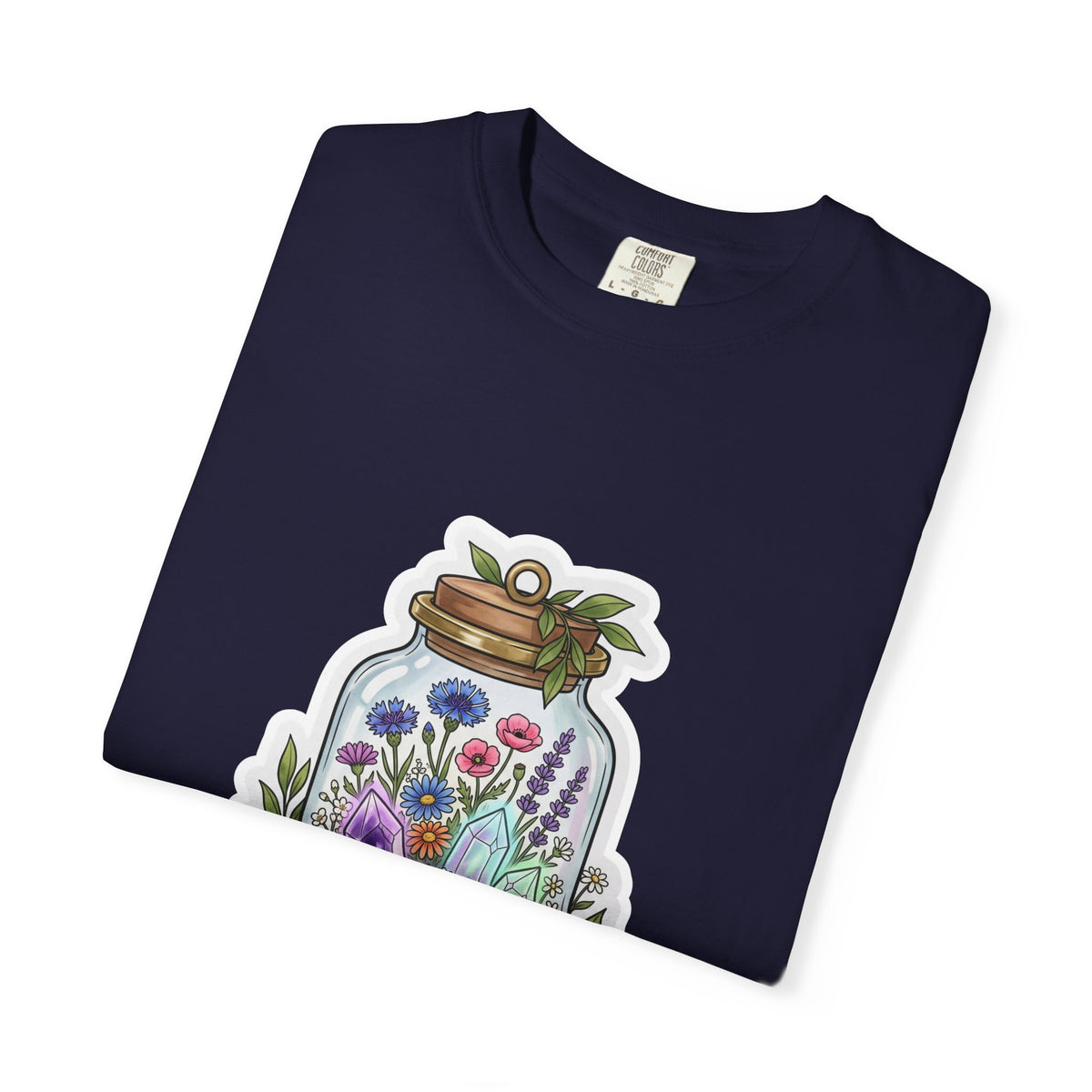 Terrarium Floral T-Shirt — "The Wild Terrarium" Botanical Jar Tee