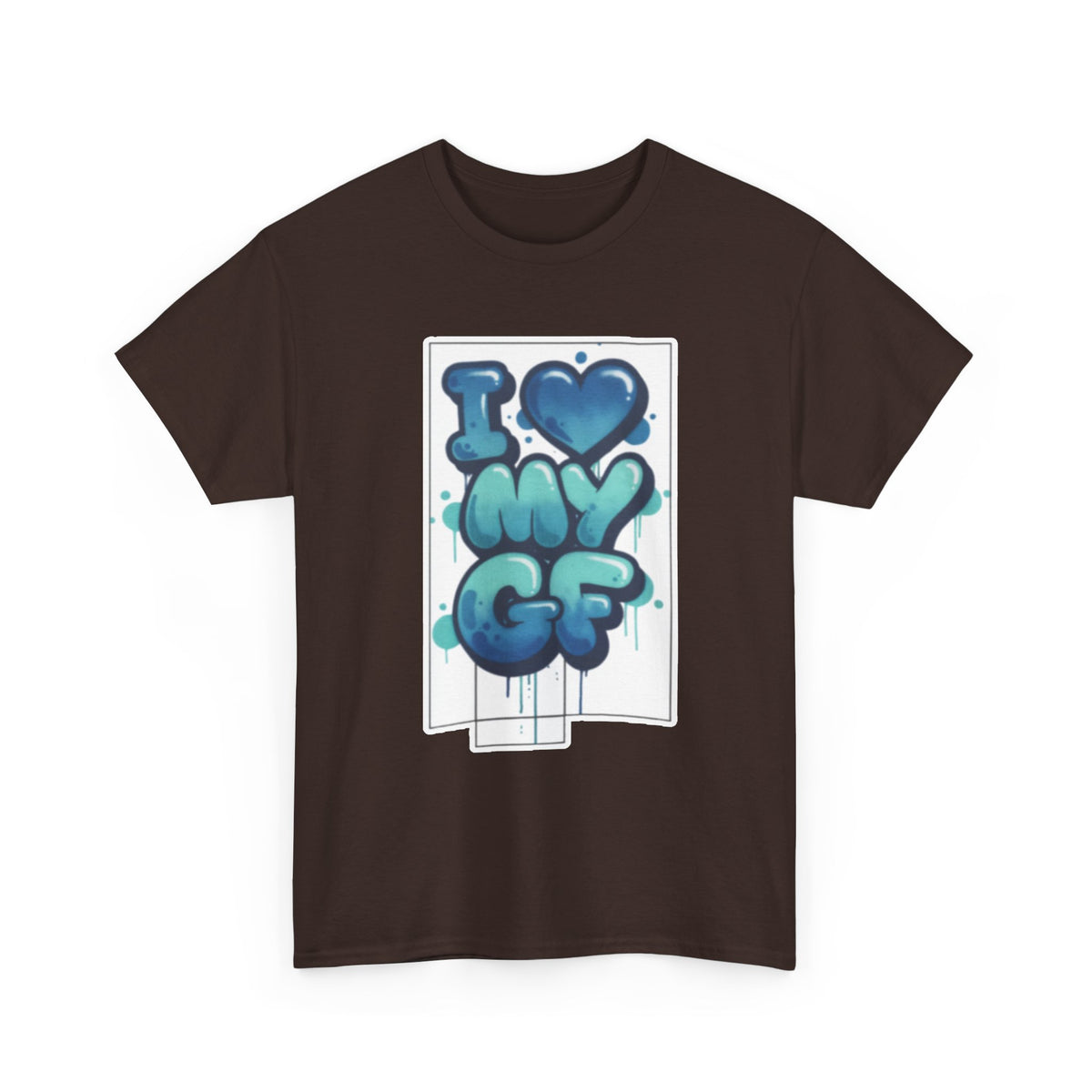 I LOVE My GF T-Shirt — Cute Blue Graffiti Love Tee for Girlfriend Gifts