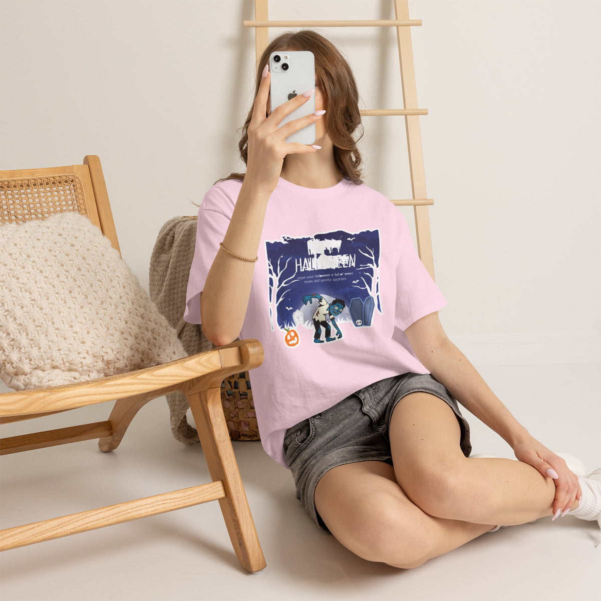 Happy Halloween Cute Witch T-Shirt — Halloween Graphic Tee for Kids & Adults