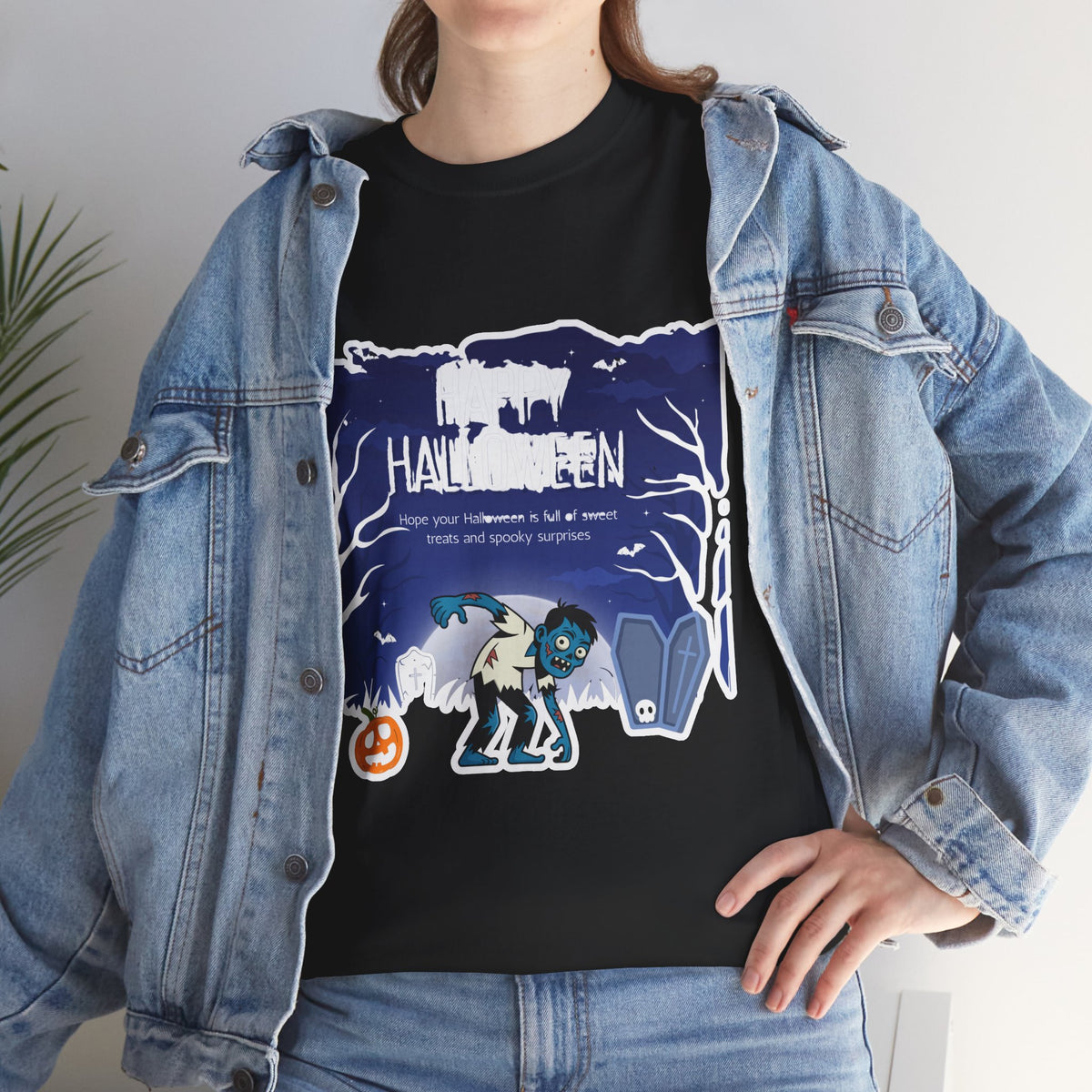 Happy Halloween Cute Witch T-Shirt — Halloween Graphic Tee for Kids & Adults