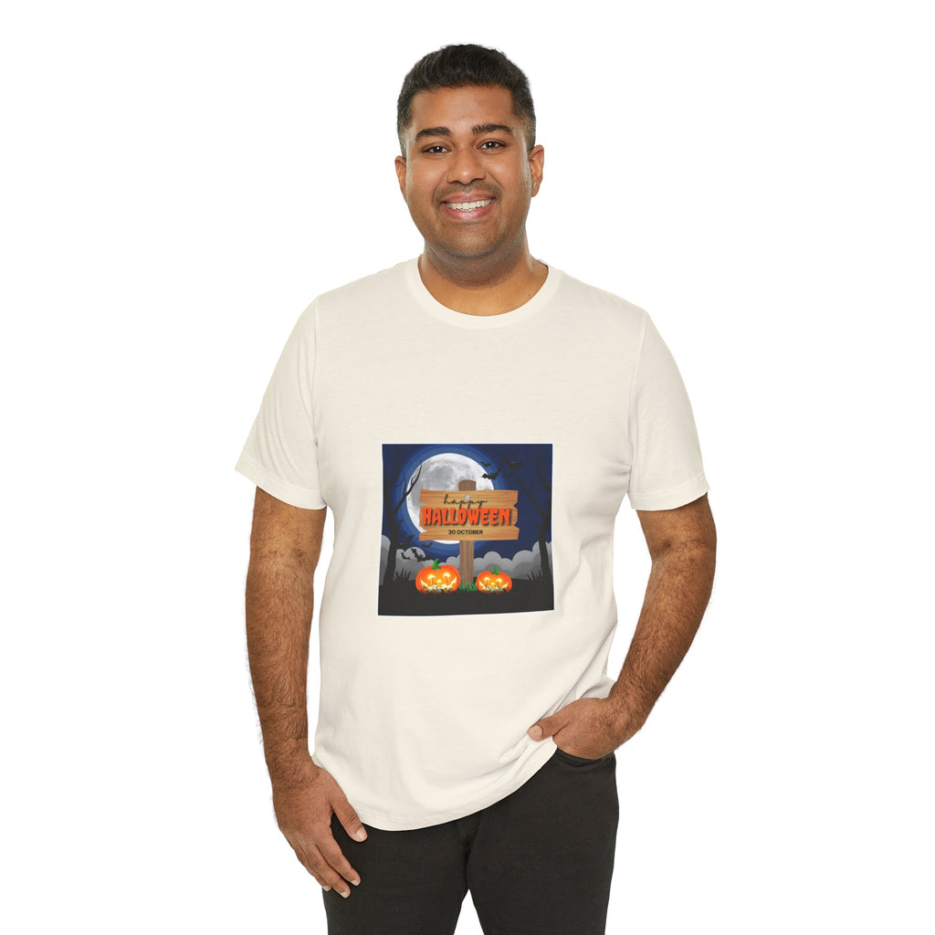 Halloween Pumpkin Sign T-Shirt — Happy Halloween Graphic Tee