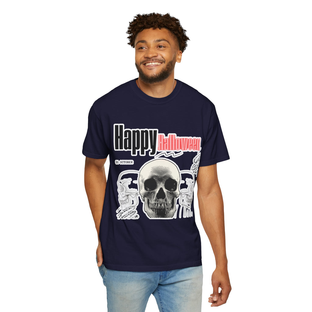 Happy Halloween Skull T-Shirt — Graphic Halloween Tee