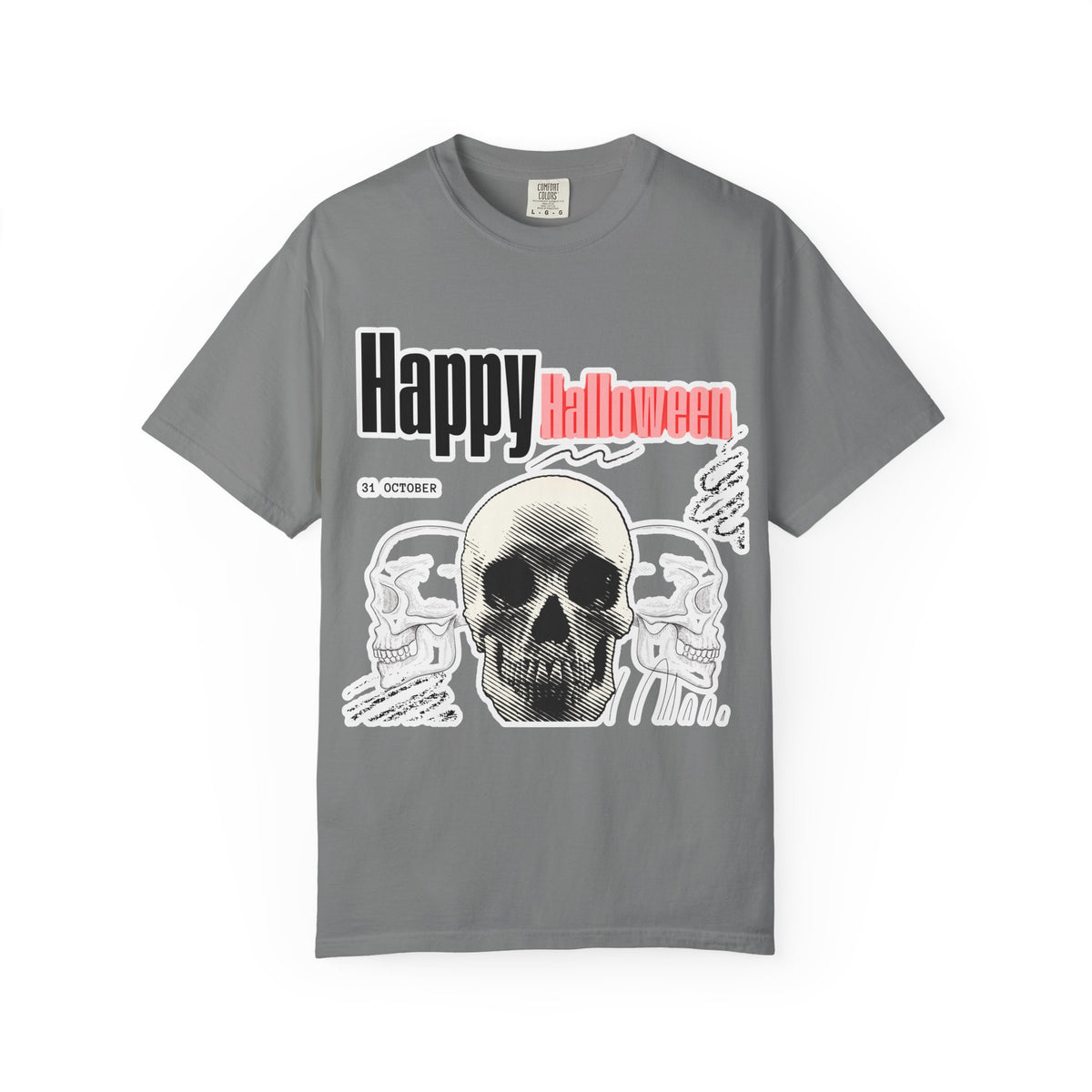 Happy Halloween Skull T-Shirt — Graphic Halloween Tee