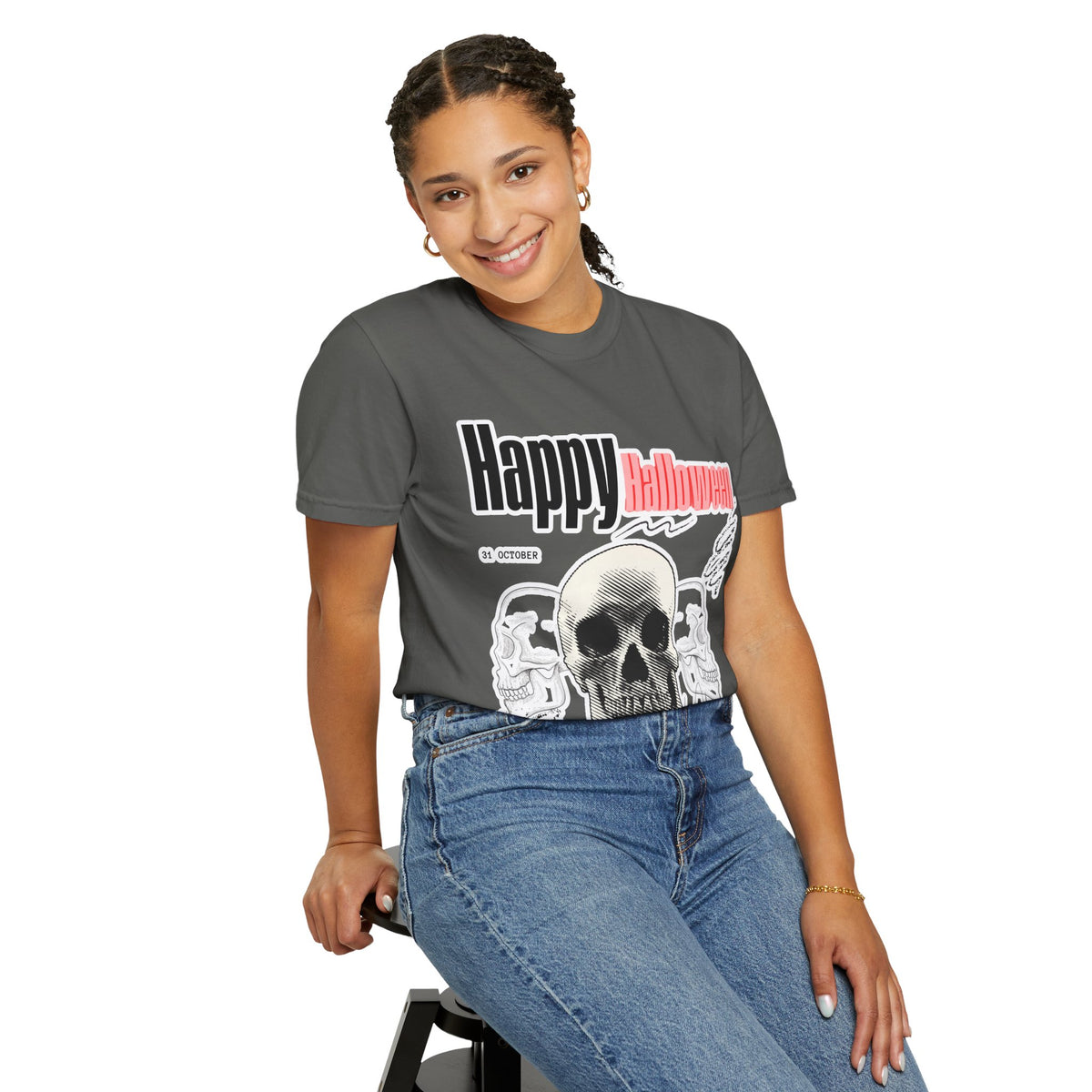 Happy Halloween Skull T-Shirt — Graphic Halloween Tee