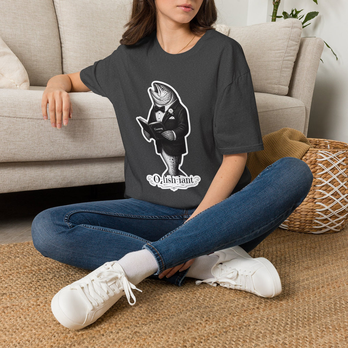 Salmon Gentleman T-Shirt — Dapper Fish Graphic Tee
