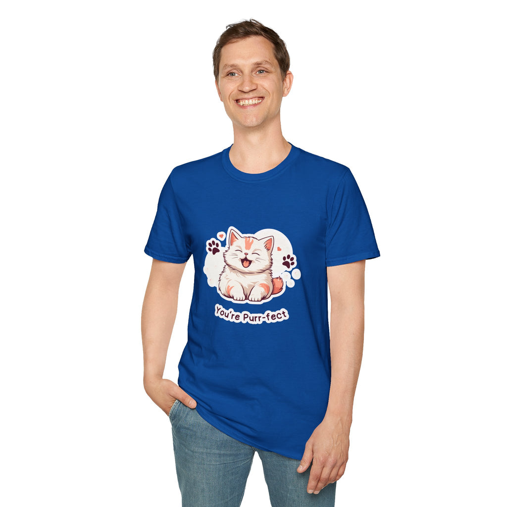 Cat T-Shirt — Cute 'You're Purr-fect' Kitten Graphic Tee