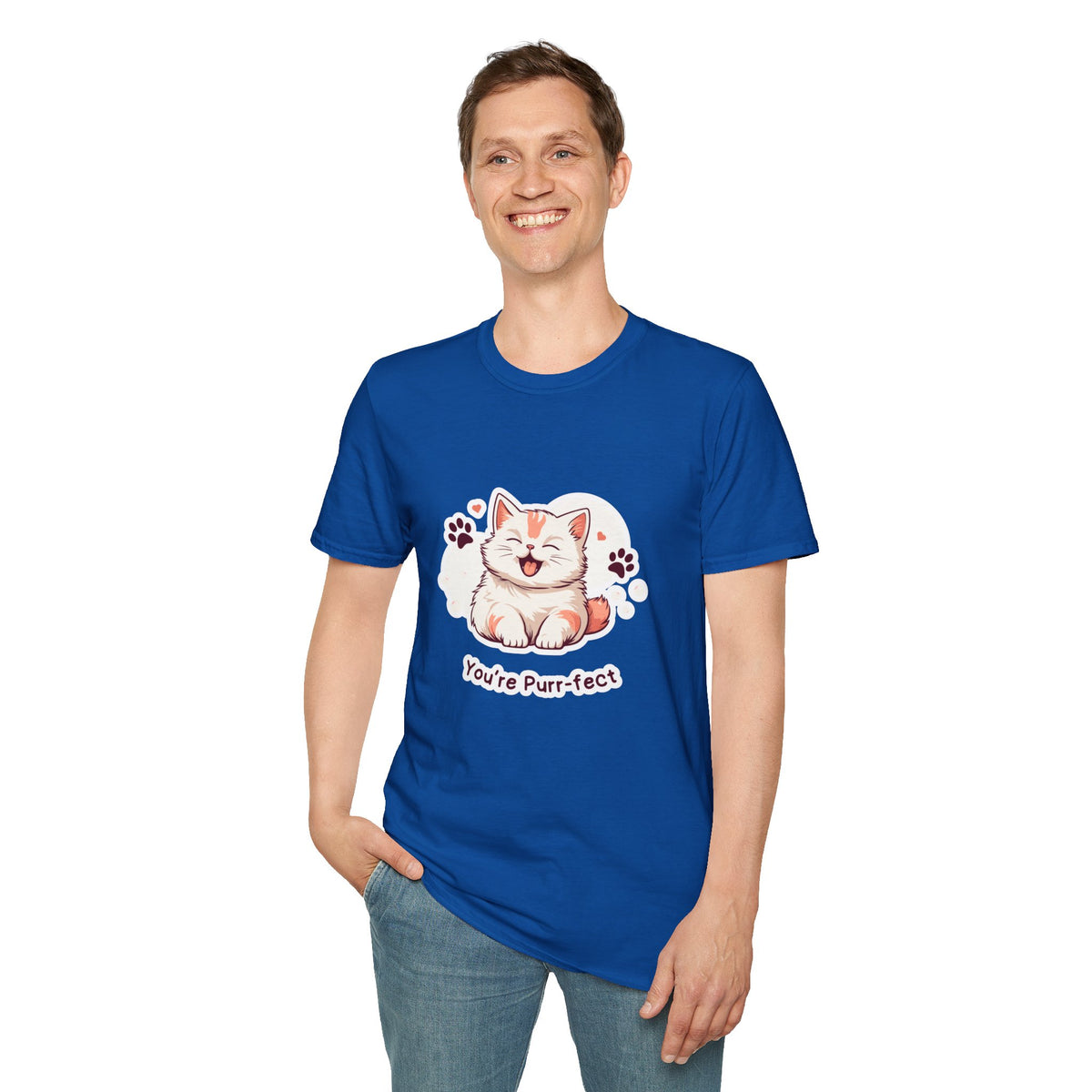 Cat T-Shirt — Cute 'You're Purr-fect' Kitten Graphic Tee