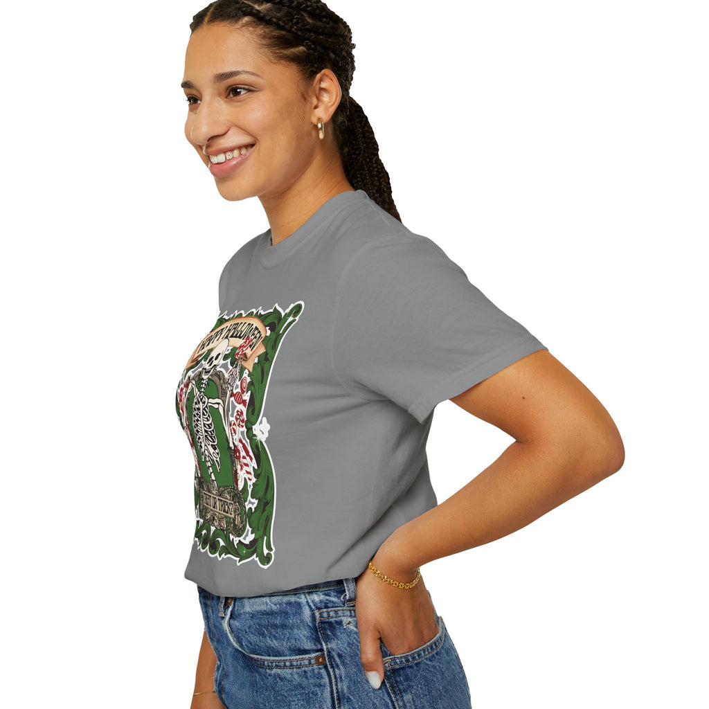 Happy Halloween Skeleton T-Shirt — Vintage Trick or Treat Graphic Tee
