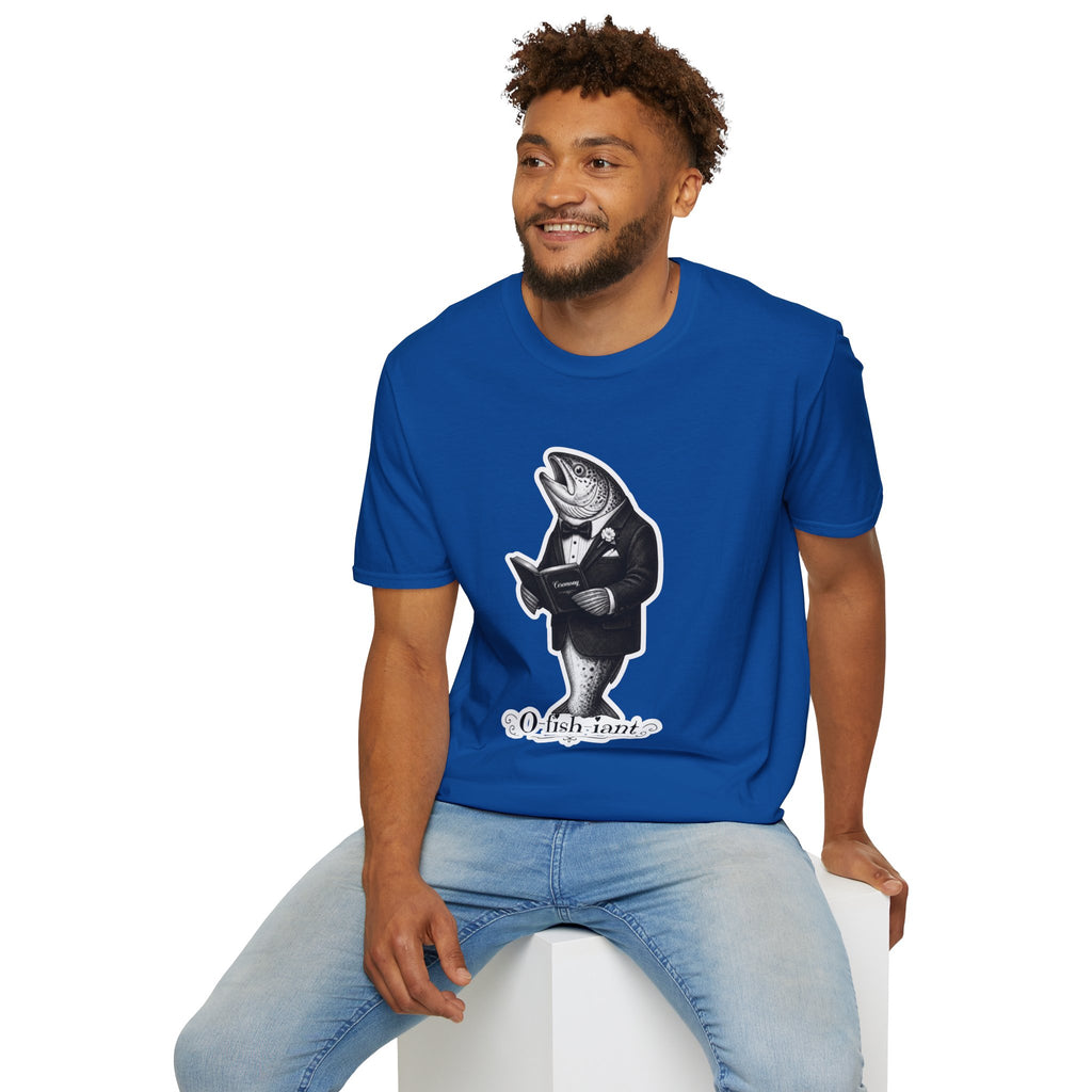 Salmon Gentleman T-Shirt — Dapper Fish Graphic Tee