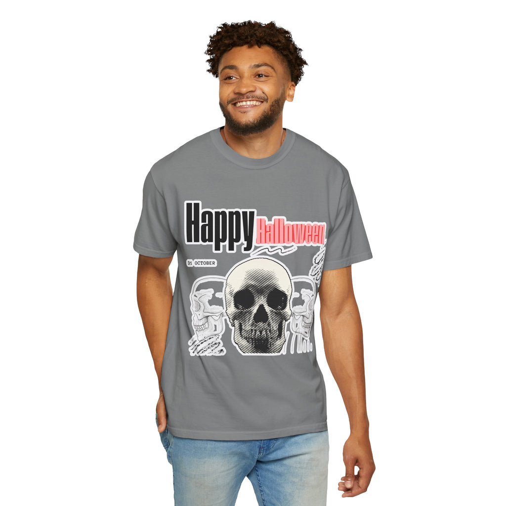 Happy Halloween Skull T-Shirt — Graphic Halloween Tee