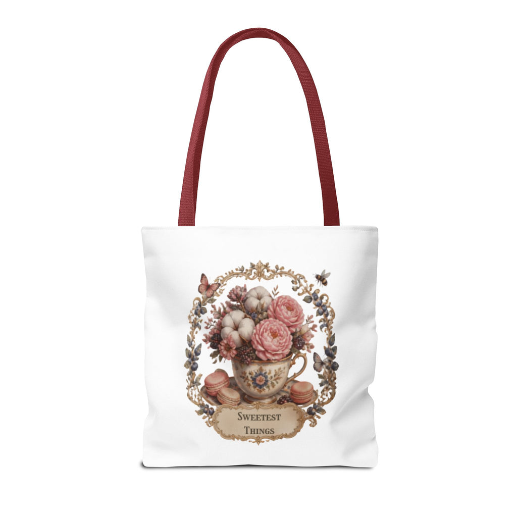 Vintage Floral Bouquet Tote — "Sweetest Things" Canvas Bag