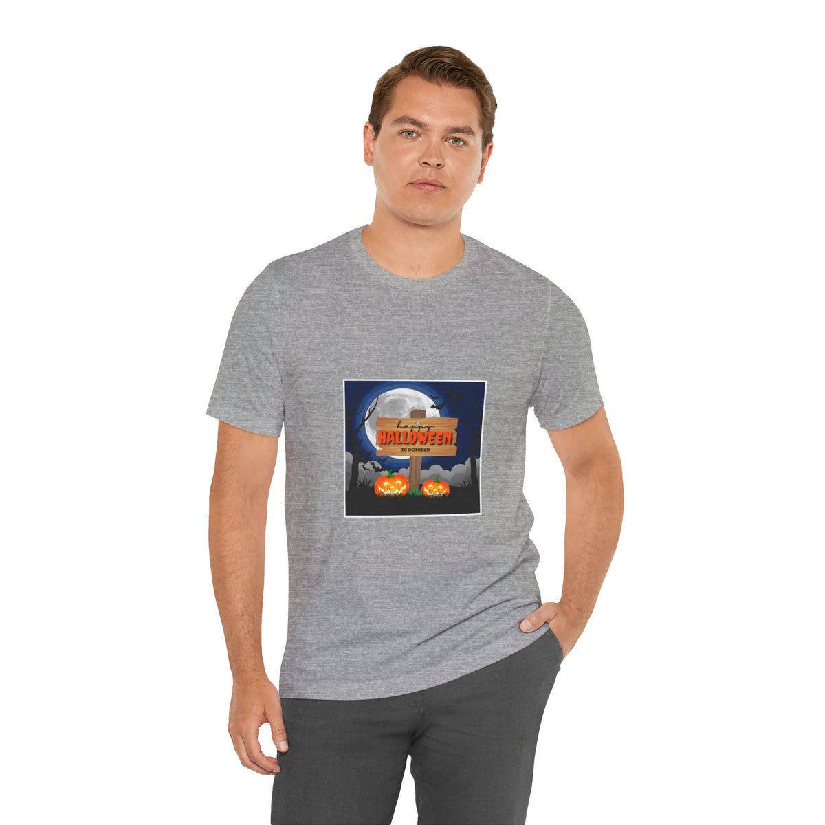 Halloween Pumpkin Sign T-Shirt — Happy Halloween Graphic Tee