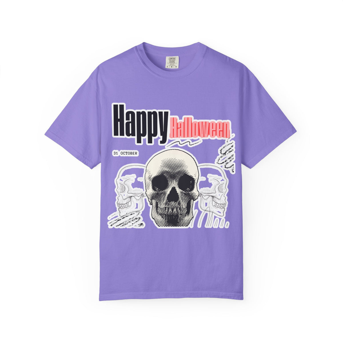 Happy Halloween Skull T-Shirt — Graphic Halloween Tee