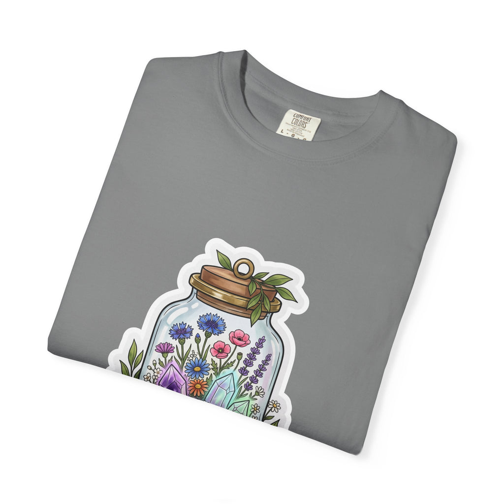 Terrarium Floral T-Shirt — "The Wild Terrarium" Botanical Jar Tee