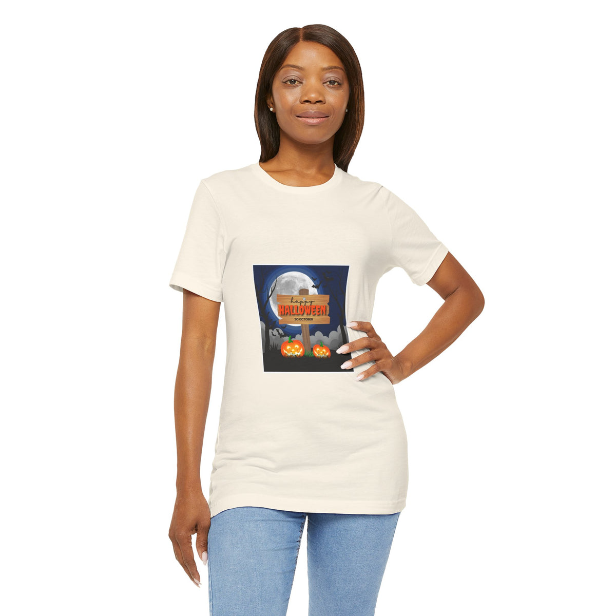 Halloween Pumpkin Sign T-Shirt — Happy Halloween Graphic Tee