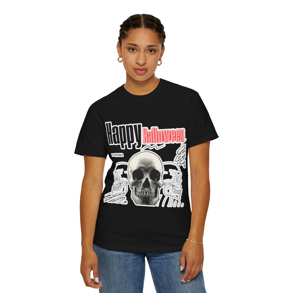 Happy Halloween Skull T-Shirt — Graphic Halloween Tee