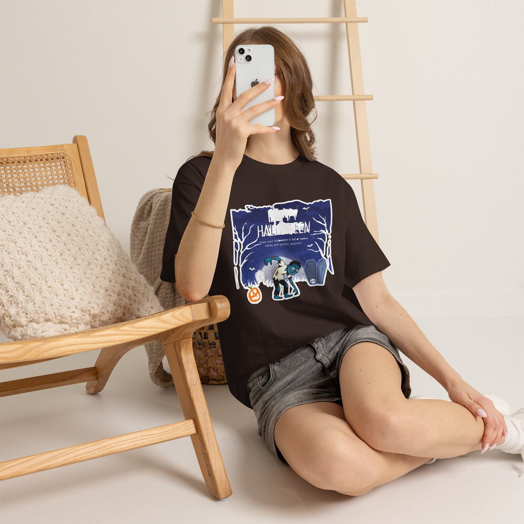 Happy Halloween Cute Witch T-Shirt — Halloween Graphic Tee for Kids & Adults