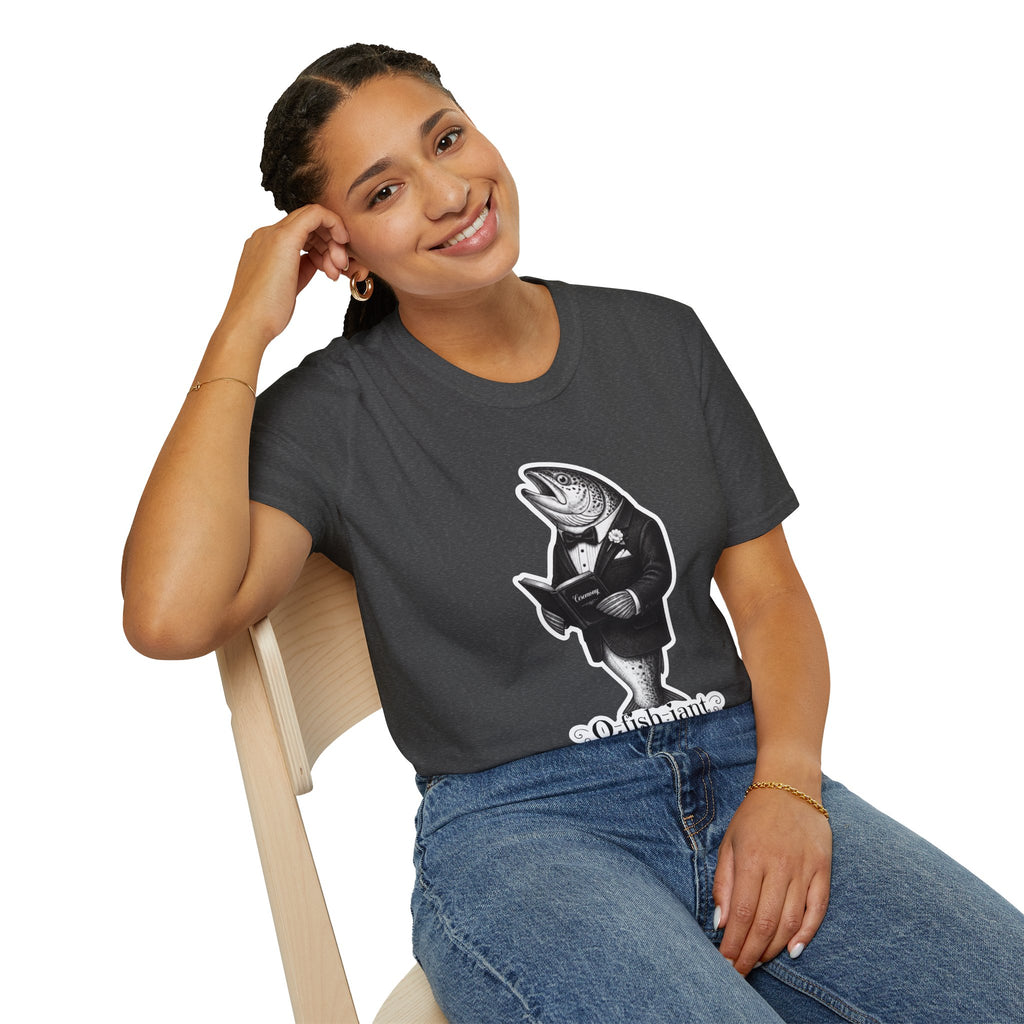 Salmon Gentleman T-Shirt — Dapper Fish Graphic Tee