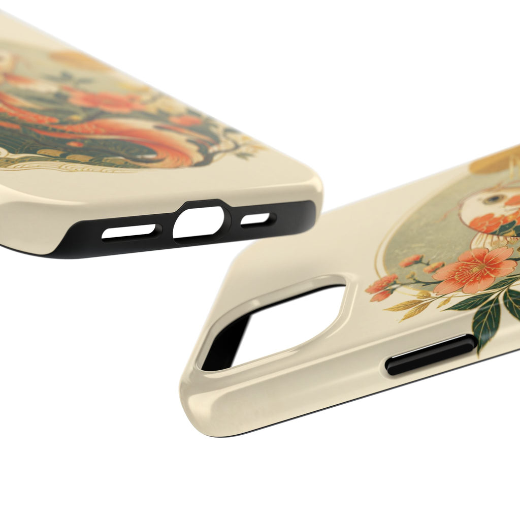 Koi Blossom Tough Phone Case — Vintage Japanese Fish Design