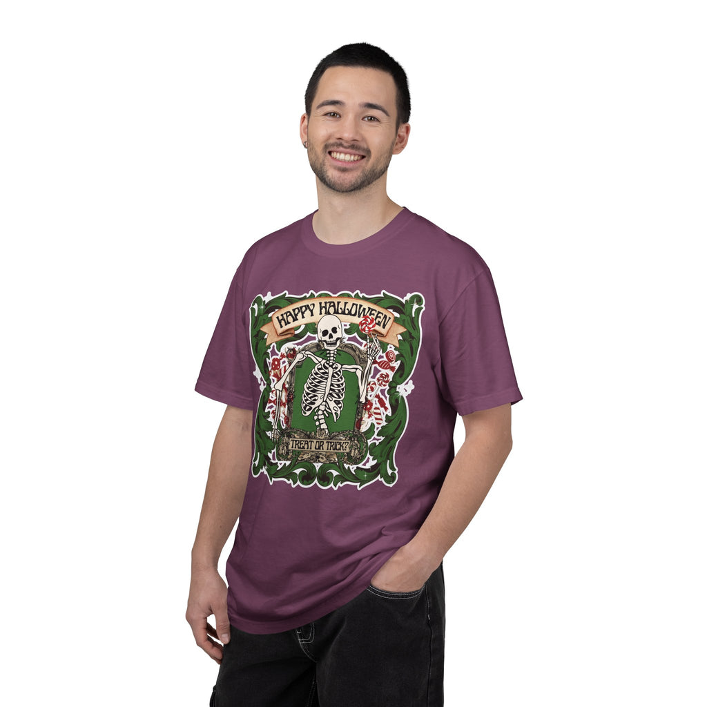 Happy Halloween Skeleton T-Shirt — Vintage Trick or Treat Graphic Tee