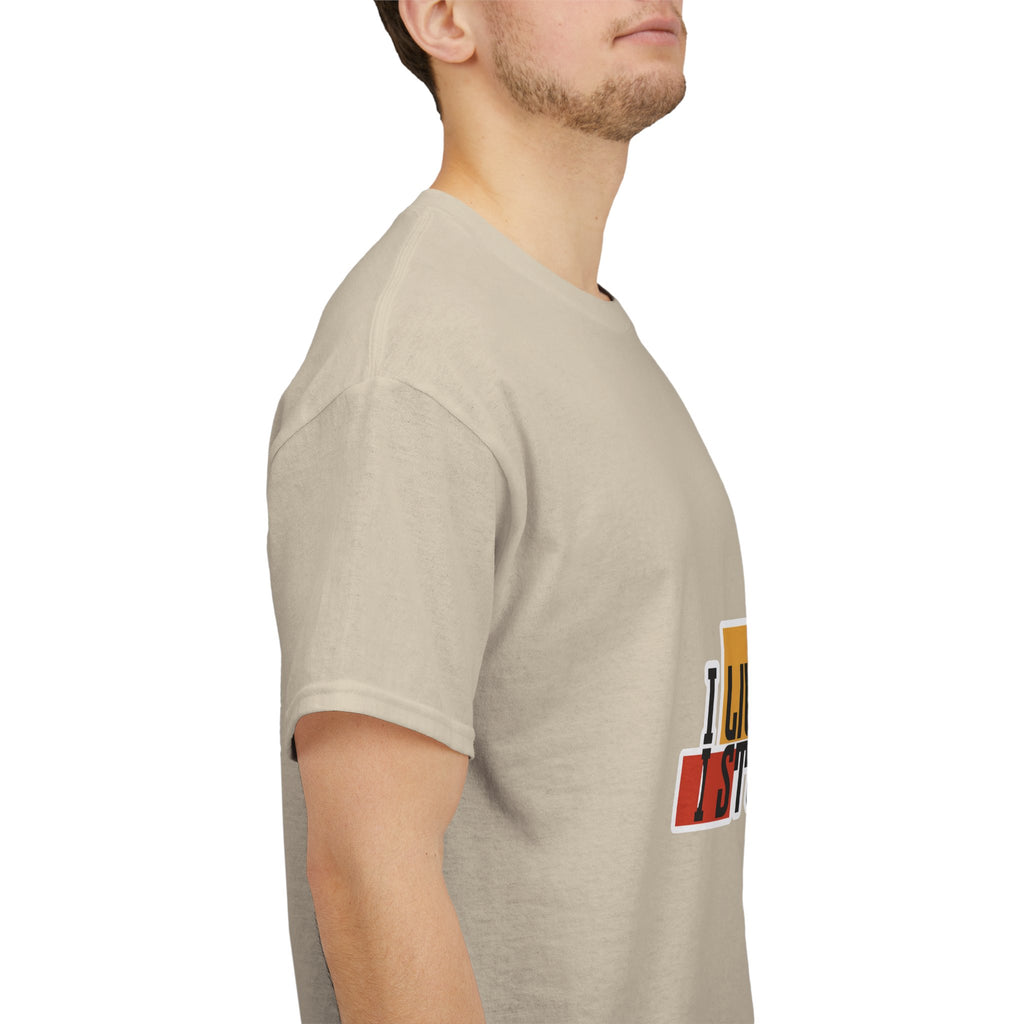T-Shirt — I Live, I Study Graphic Tee (Minimalist Floral Collage)