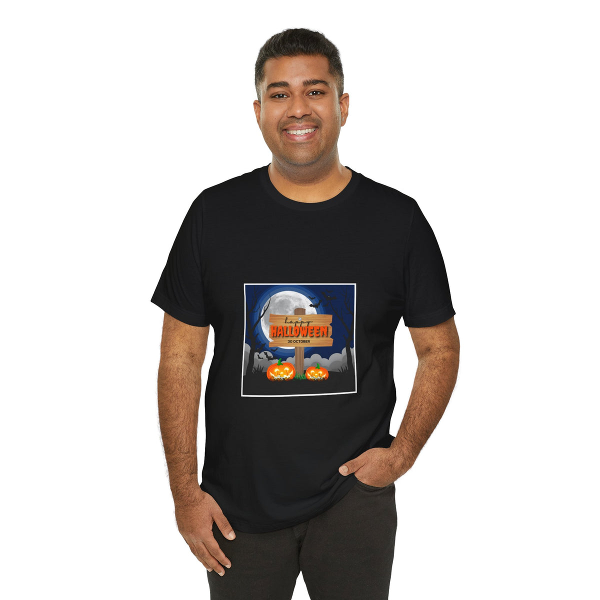 Halloween Pumpkin Sign T-Shirt — Happy Halloween Graphic Tee