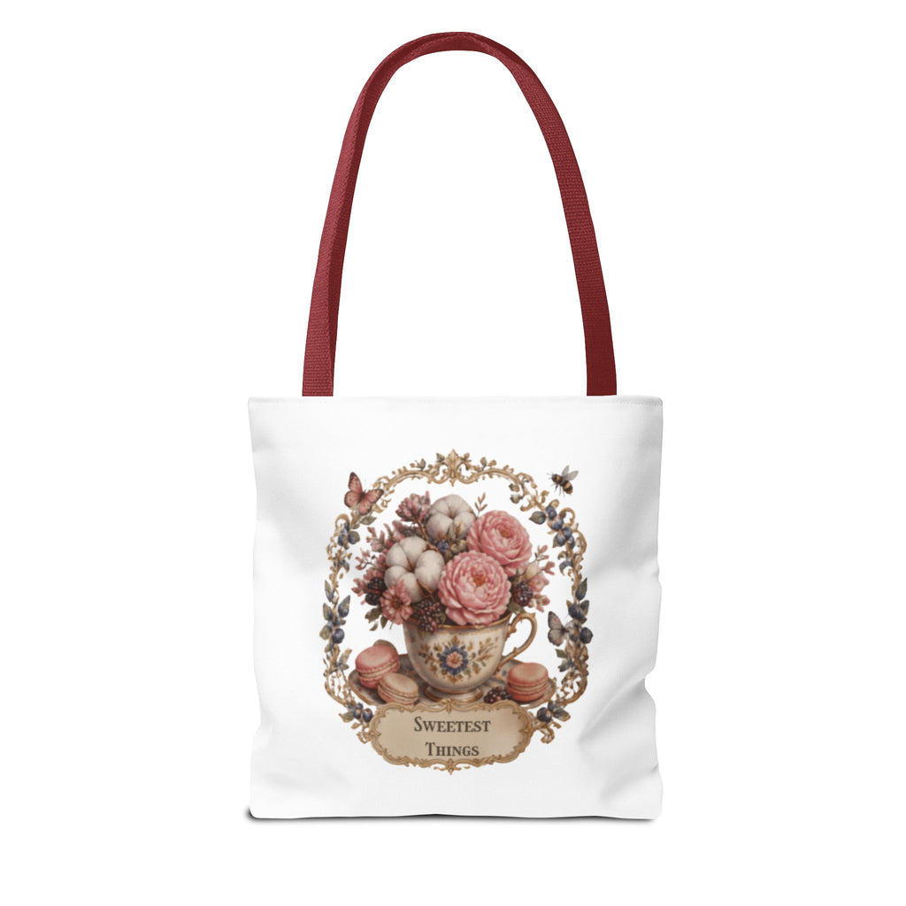 Vintage Floral Bouquet Tote — "Sweetest Things" Canvas Bag