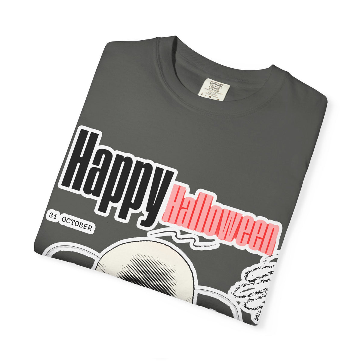 Happy Halloween Skull T-Shirt — Graphic Halloween Tee