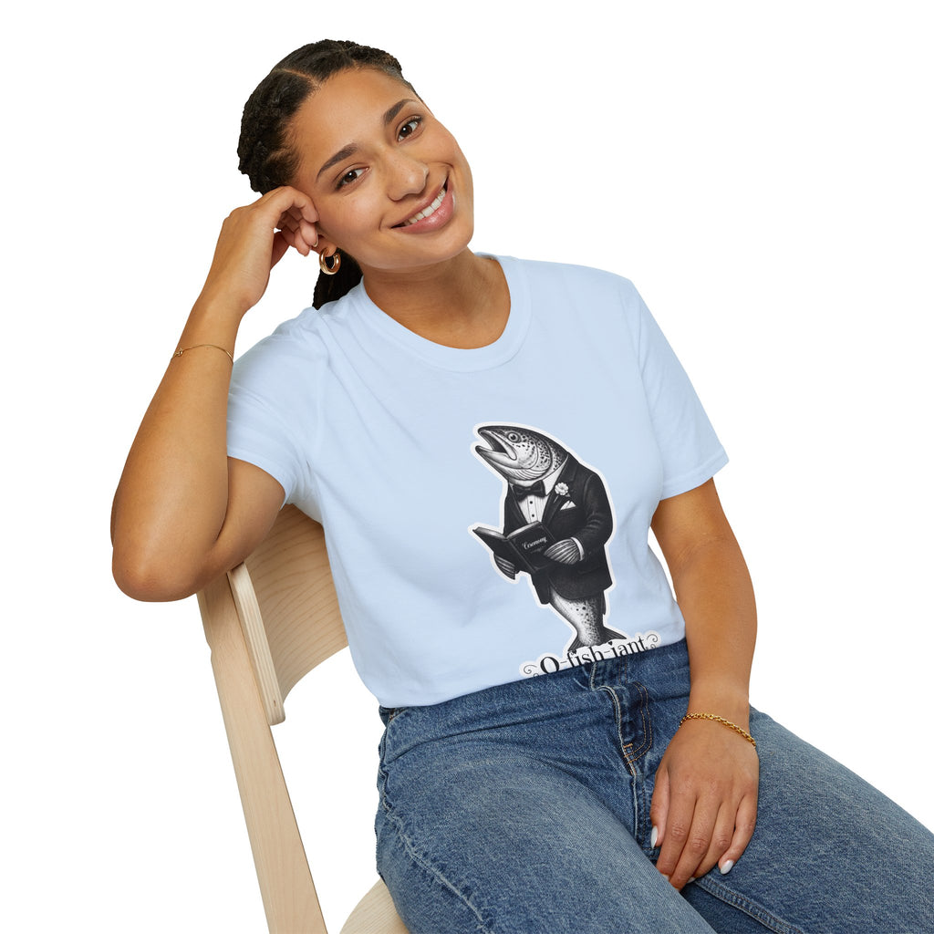 Salmon Gentleman T-Shirt — Dapper Fish Graphic Tee