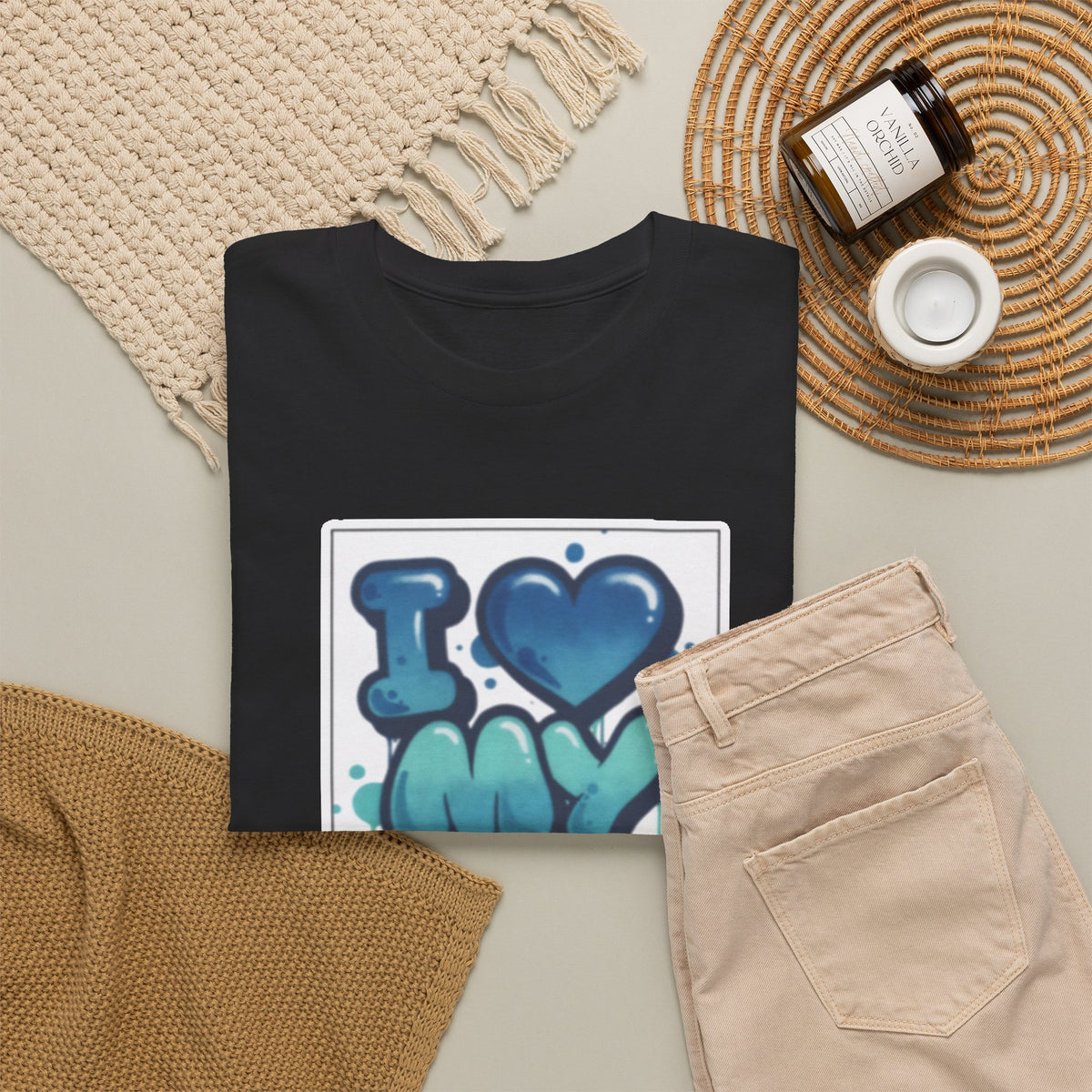 I LOVE My GF T-Shirt — Cute Blue Graffiti Love Tee for Girlfriend Gifts