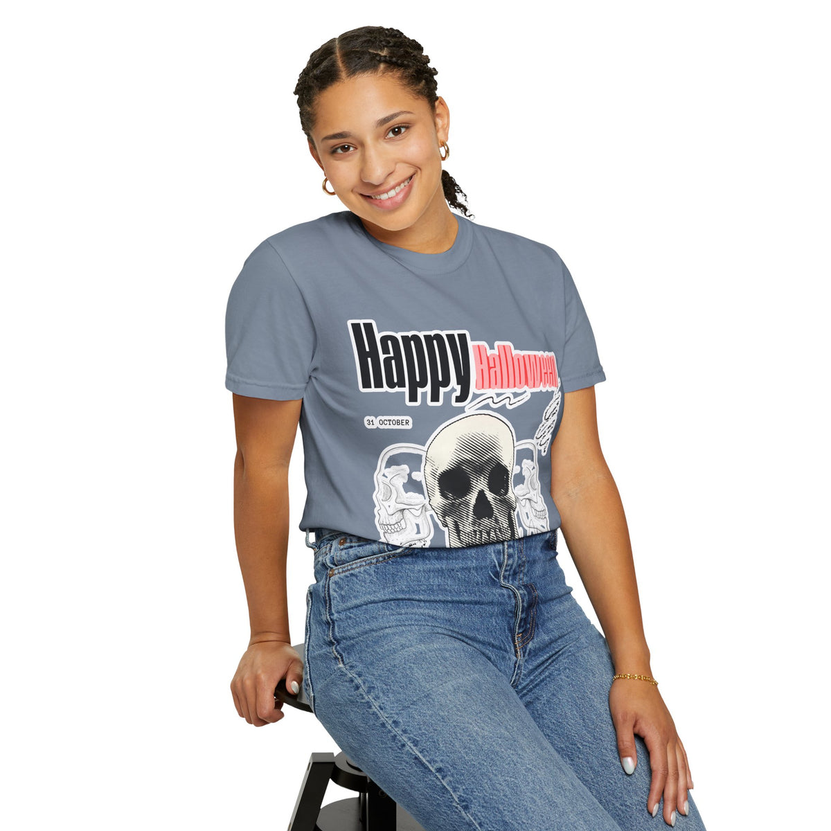 Happy Halloween Skull T-Shirt — Graphic Halloween Tee