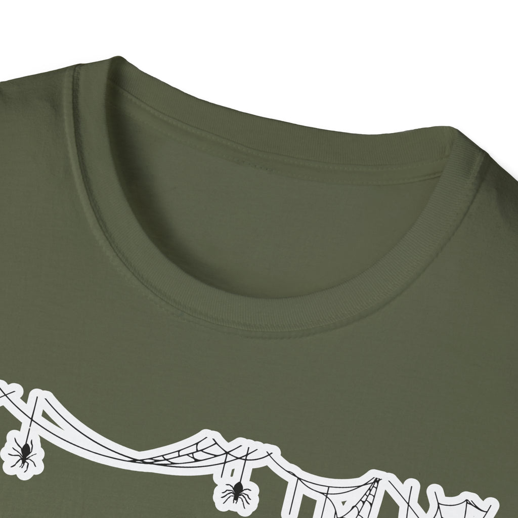 Halloween Moon Silhouette T-Shirt — Spooky Graveyard Pumpkin Scene