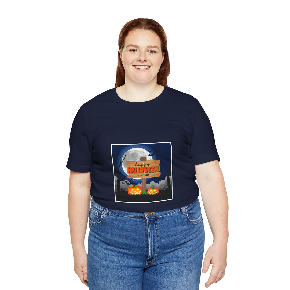 Halloween Pumpkin Sign T-Shirt — Happy Halloween Graphic Tee