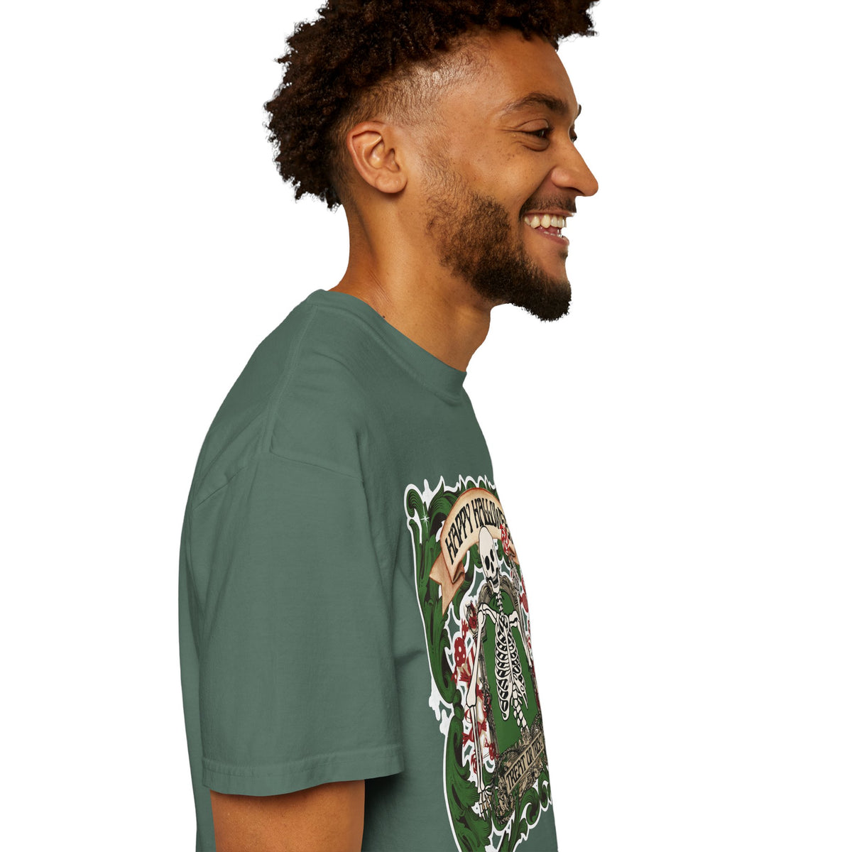 Happy Halloween Skeleton T-Shirt — Vintage Trick or Treat Graphic Tee
