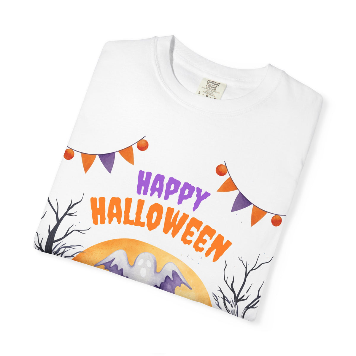 Happy Halloween T-Shirt — Ghost & Pumpkin Halloween Tee