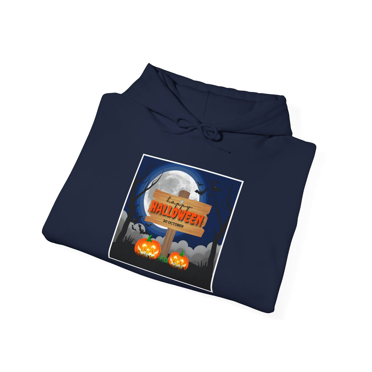 Halloween Moon Hoodie – Pumpkin Jack-O'-Lantern Graphic Sweatshirt