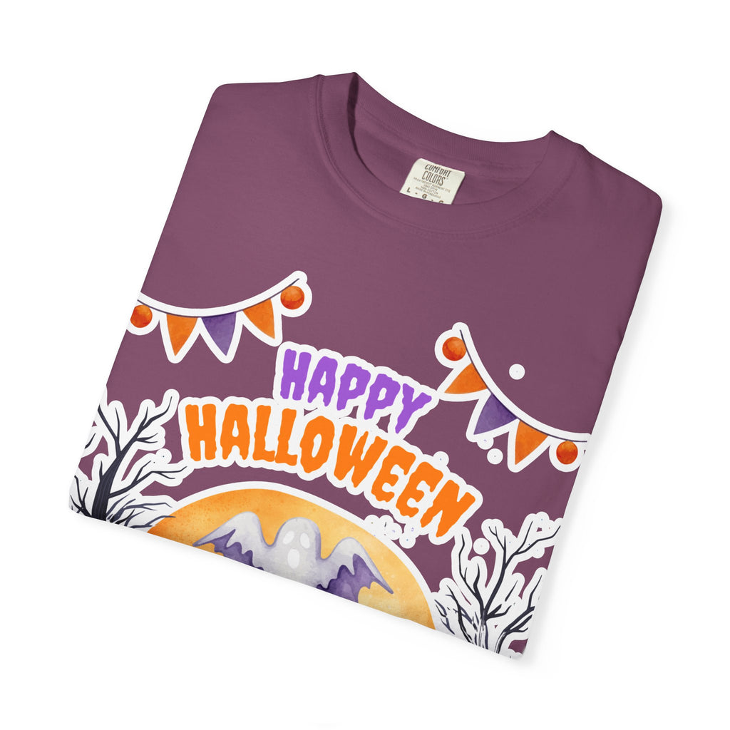 Happy Halloween T-Shirt — Ghost & Pumpkin Halloween Tee