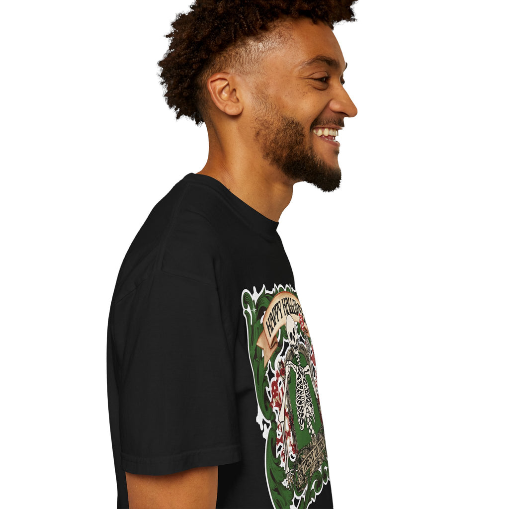 Happy Halloween Skeleton T-Shirt — Vintage Trick or Treat Graphic Tee