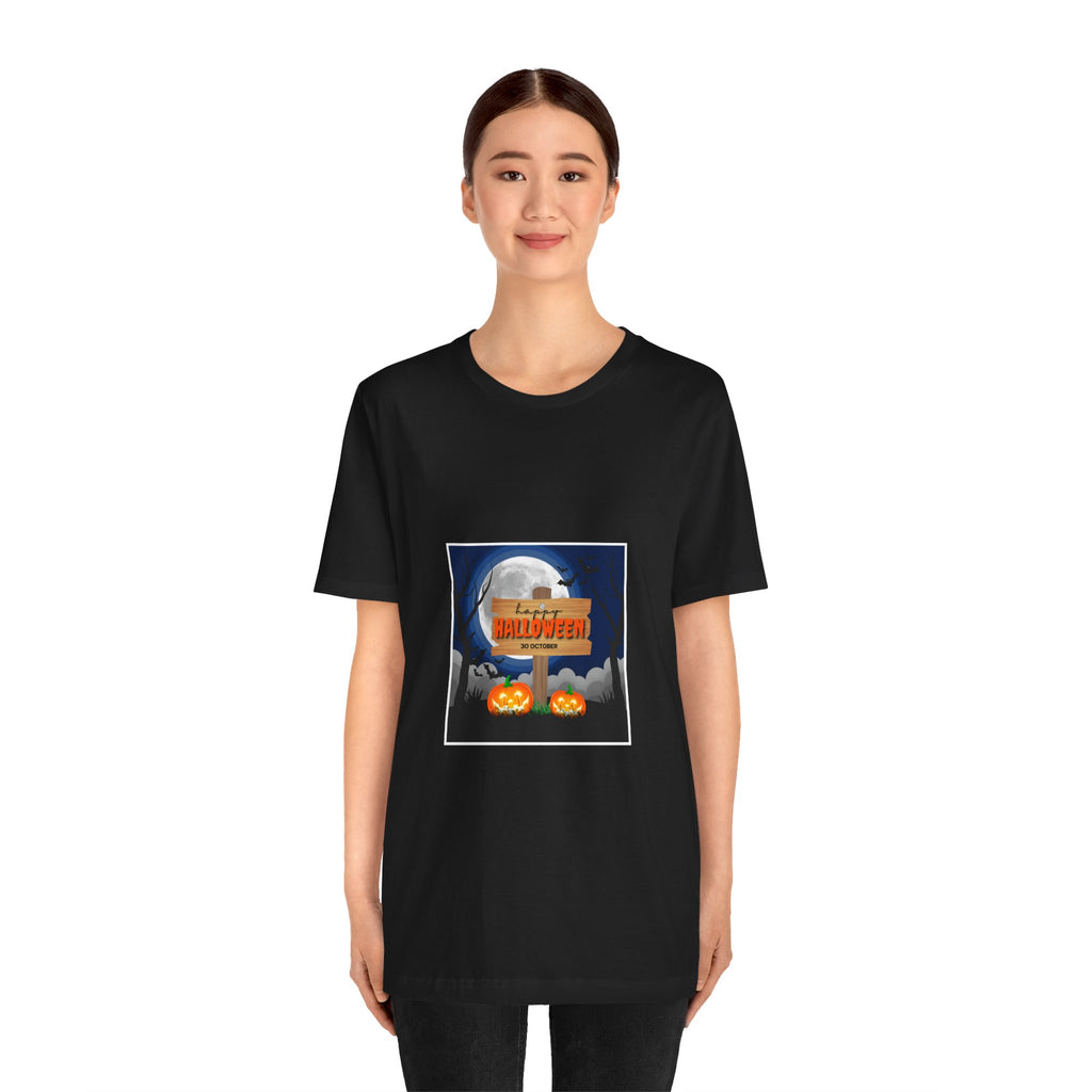 Halloween Pumpkin Sign T-Shirt — Happy Halloween Graphic Tee