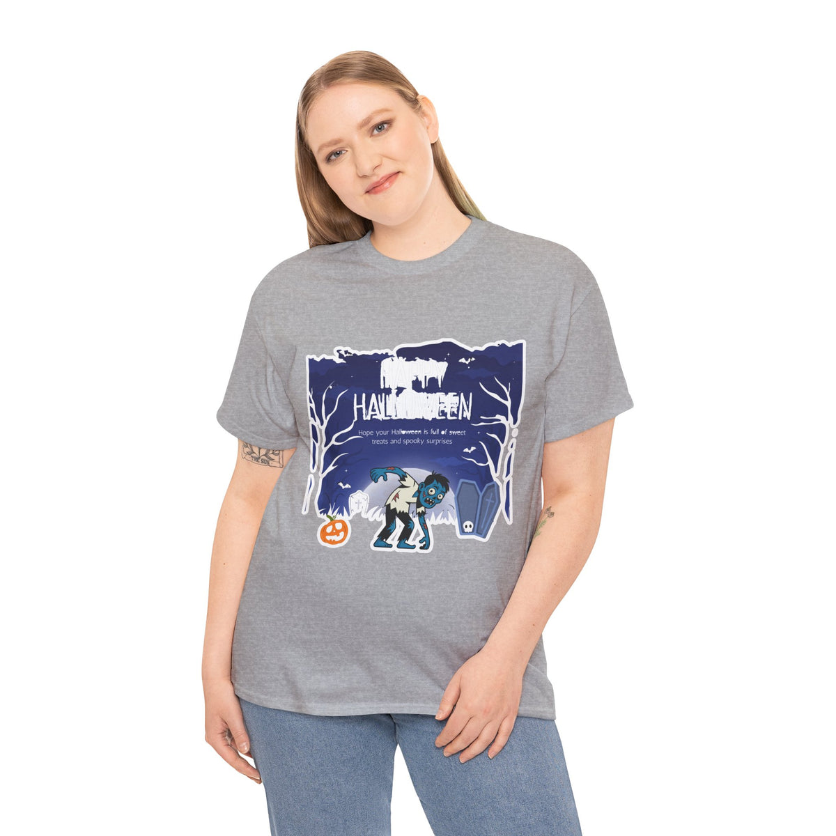 Happy Halloween Cute Witch T-Shirt — Halloween Graphic Tee for Kids & Adults
