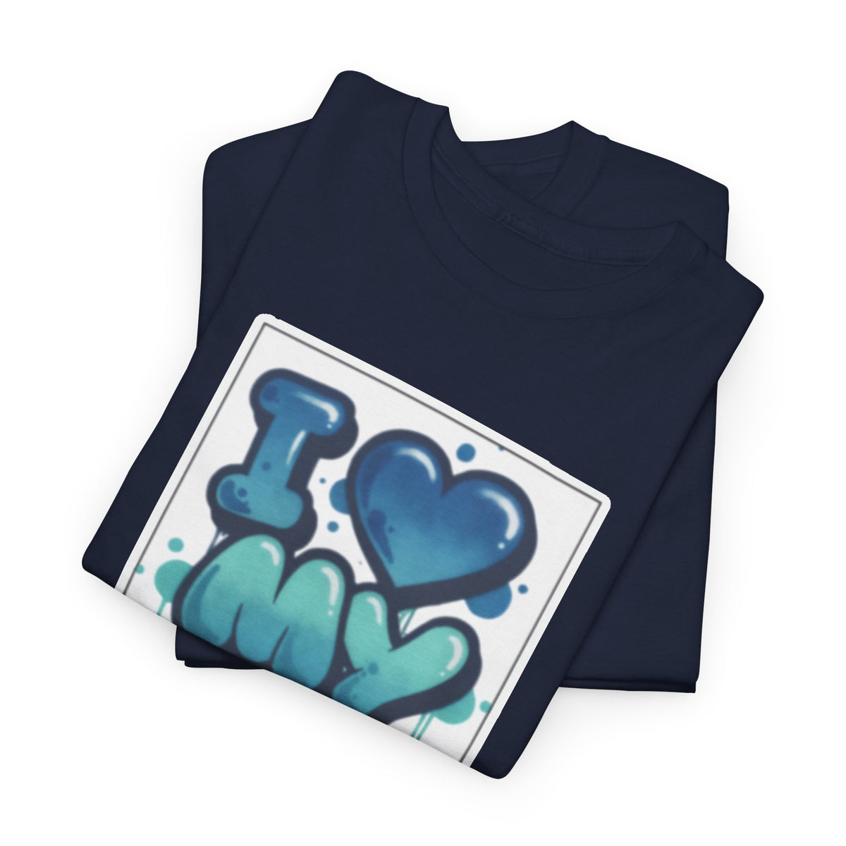 I LOVE My GF T-Shirt — Cute Blue Graffiti Love Tee for Girlfriend Gifts