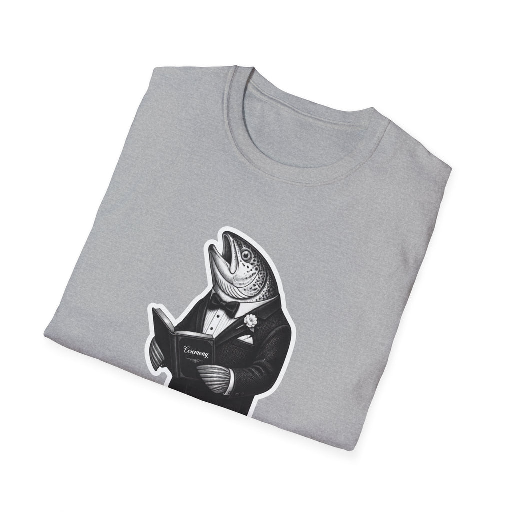 Salmon Gentleman T-Shirt — Dapper Fish Graphic Tee