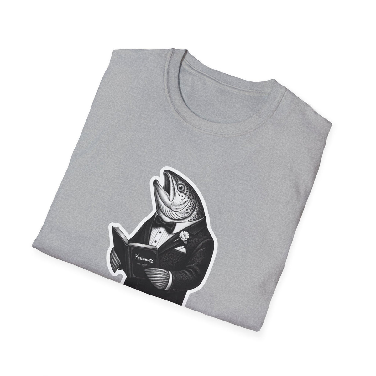 Salmon Gentleman T-Shirt — Dapper Fish Graphic Tee