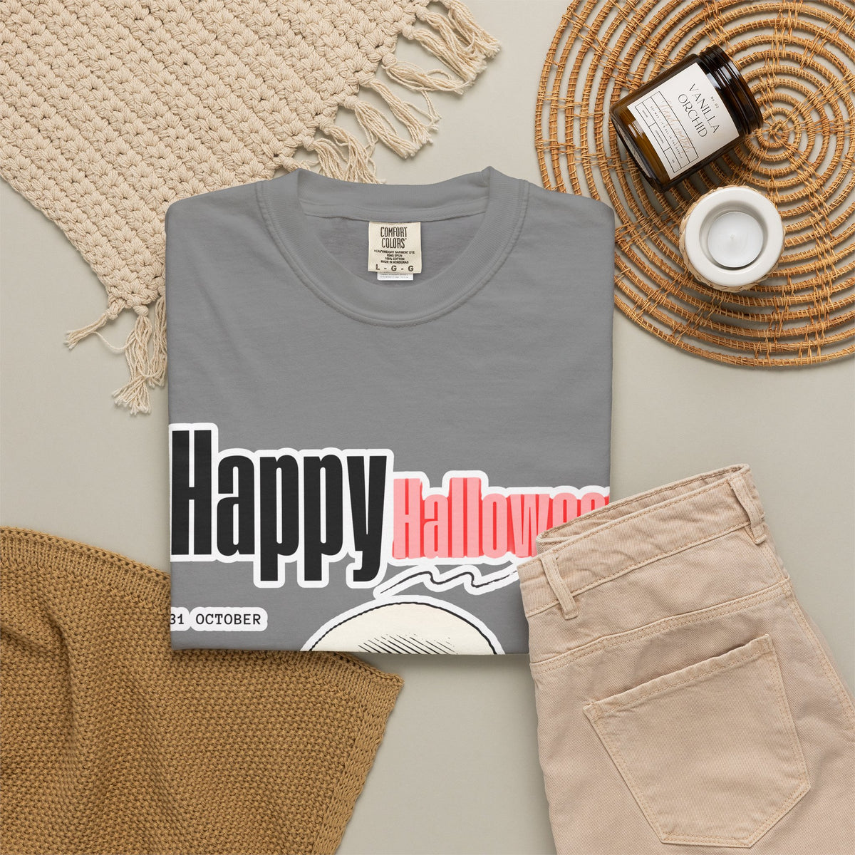 Happy Halloween Skull T-Shirt — Graphic Halloween Tee